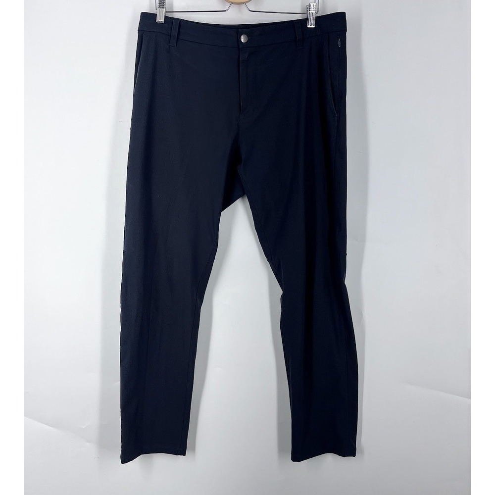 Lululemon Commission Slim Fit Navy Blue Chino LM5AEXS Size 35